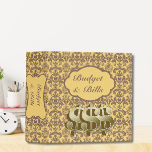 Bill Debt Budget Family Organizer•Orange• 3 Ring Binder