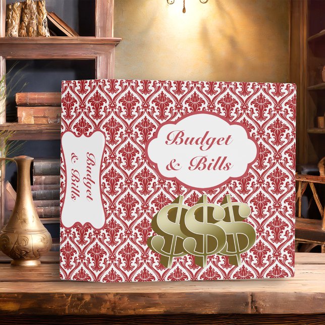 Bill Debt Budget Family Organizer•Red• Binder (Creator Uploaded)