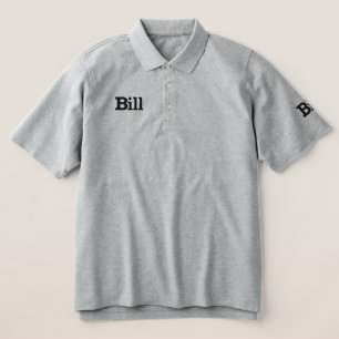 Bill Embroidered Mans Name, Polo Shirt