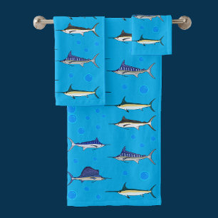Bill Fish Bath Towel Set