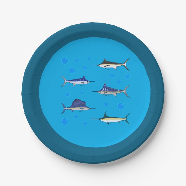 Bill Fish Paper Plates (Front)