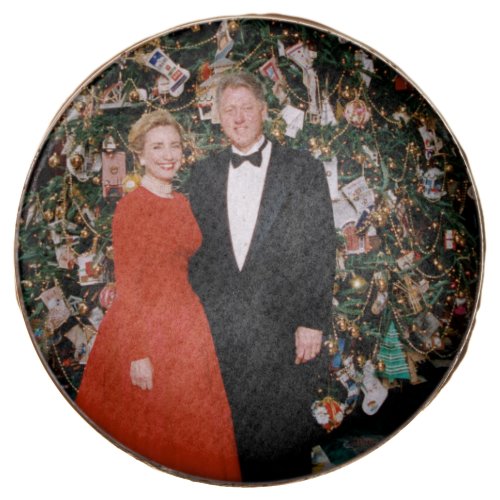 Bill  Hillary Clinton Christmas White House   Chocolate Covered Oreo