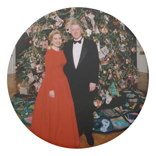 Bill  Hillary Clinton Christmas White House   Eraser