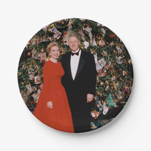 Bill  Hillary Clinton Christmas White House   Paper Plates