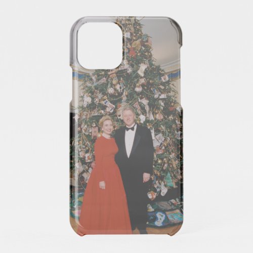 Bill  Hillary Clinton Christmas White House   iPhone 11 Pro Case