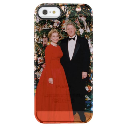 Bill  Hillary Clinton Christmas White House   Clear iPhone SE55s Case