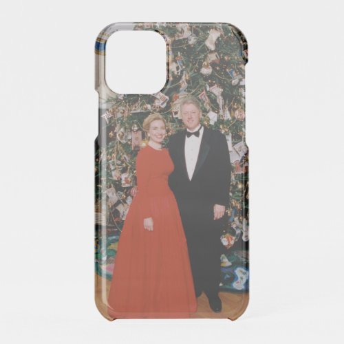 Bill  Hillary Clinton Christmas White House   iPhone 11 Pro Case