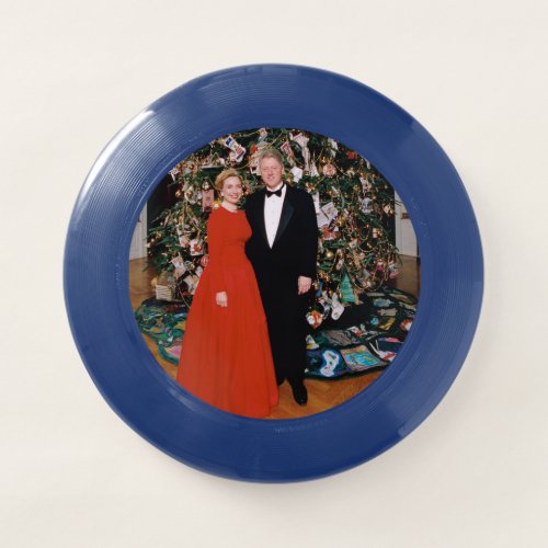 Bill  Hillary Clinton Christmas White House   Wham_O Frisbee
