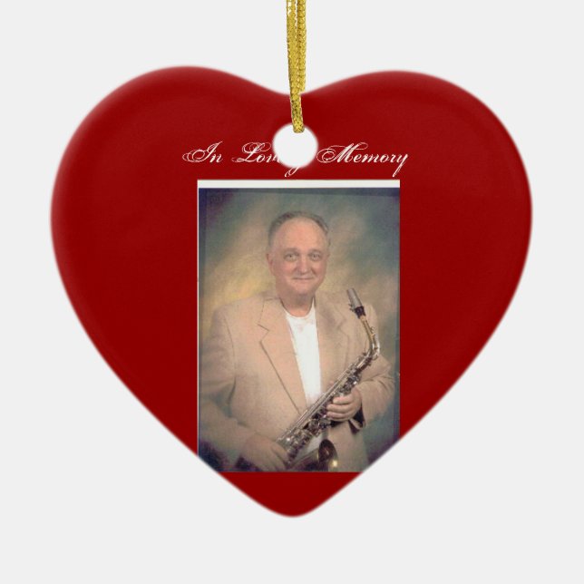 bill, In Loving Memory Ceramic Ornament (Front)