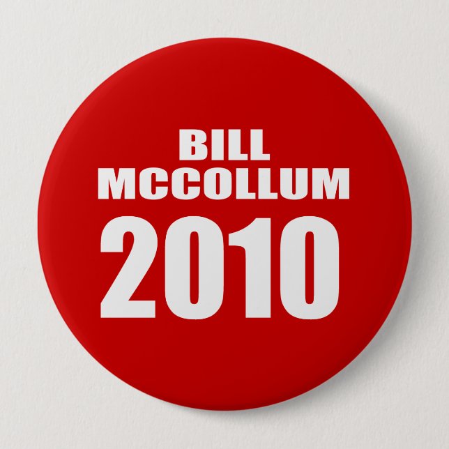 BILL MCCOLLUM FOR GOVERNOR BUTTON (Front)