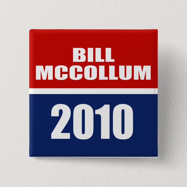 BILL MCCOLLUM FOR GOVERNOR BUTTON (Front)