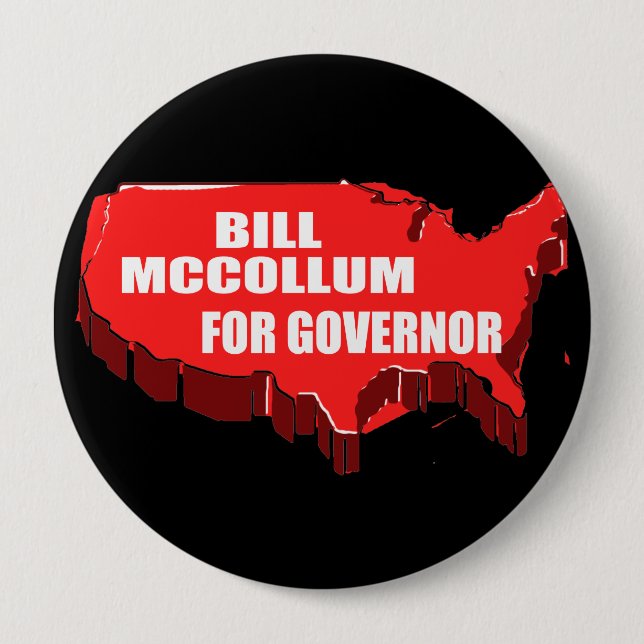 BILL MCCOLLUM FOR GOVERNOR PINBACK BUTTON (Front)