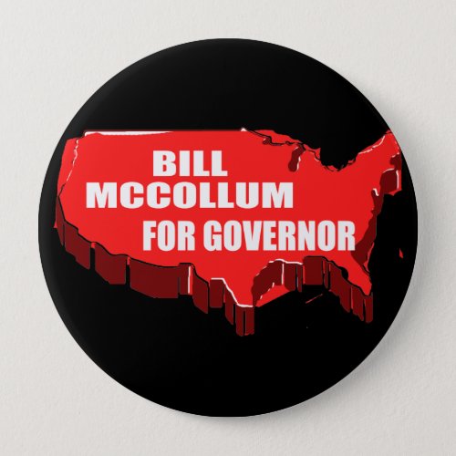 BILL MCCOLLUM FOR GOVERNOR PINBACK BUTTON