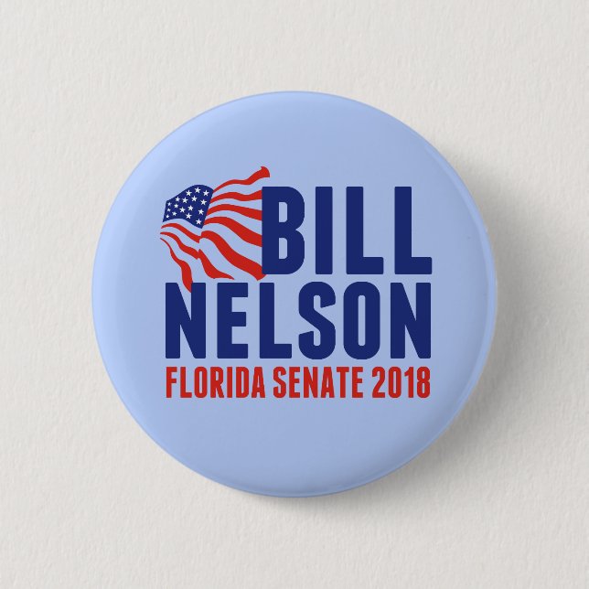 Bill Nelson for Florida Senator 2018 Button (Front)