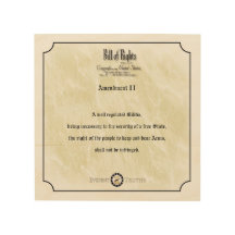 Bill of Rights - 2nd Amendment rustic wall plaque