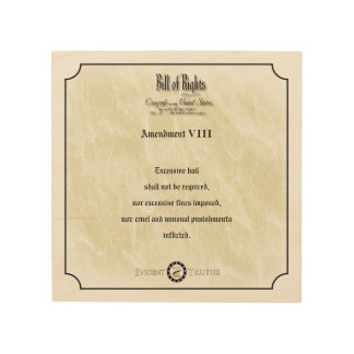 Bill of Rights - 8th Amendment rustic wall plaque Wood Wall Art