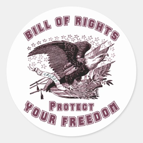 Bill Of Rights Classic Round Sticker