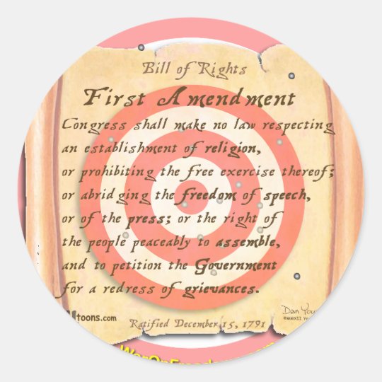Bill of Rights Classic Round Sticker