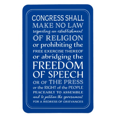 Bill of Rights Freedom of Speech Vintage Lettering Magnet