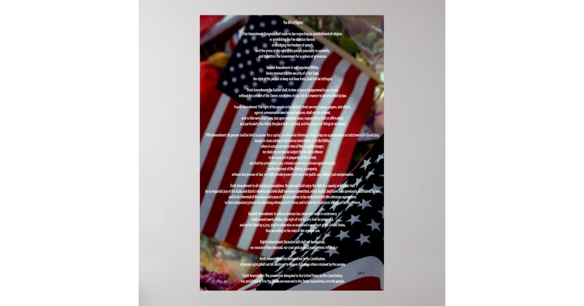 Bill of Rights Poster | Zazzle