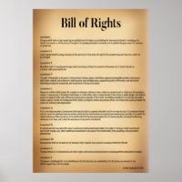 bill of rights US Constitution Poster