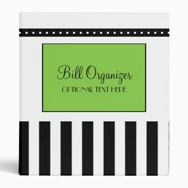 Bill Organizer Binder (Front)