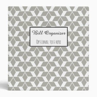 Bill Organizer Binder | Zazzle