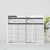 Bill Paying Schedule Sheets - Horizontal (Standing Front)