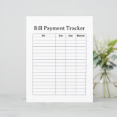 BILL PAYMENT TRACKER FLYER (Standing Front)