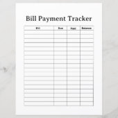 BILL PAYMENT TRACKER FLYER (Front)