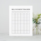 Bill Payment Tracker Template (Standing Front)