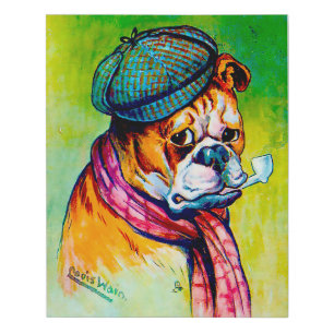 Bill Sykes by Louis Wain  Faux Canvas Print