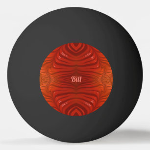BILL ~ Tangerine Orange Red ~ Ping Pong Ball