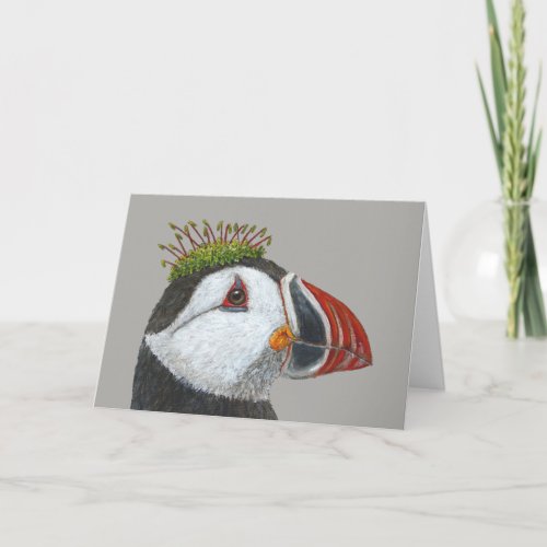 Bill the Atlantic puffin greeting card
