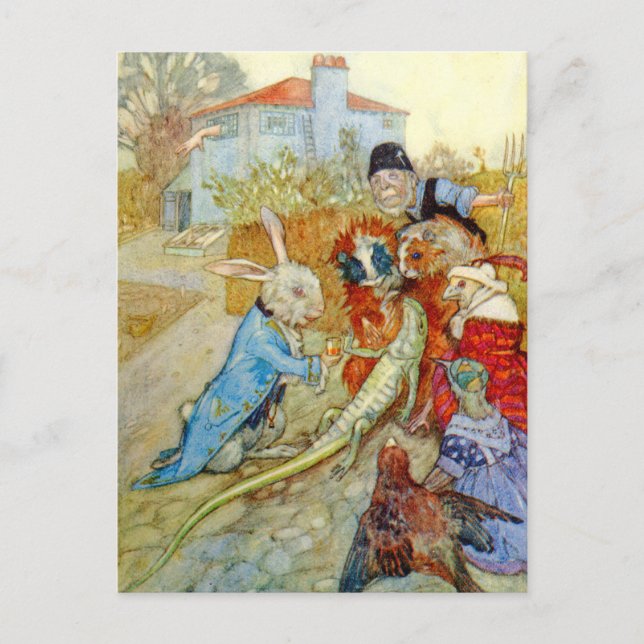 Bill the Lizard at the Rabbit's House Postcard (Front)