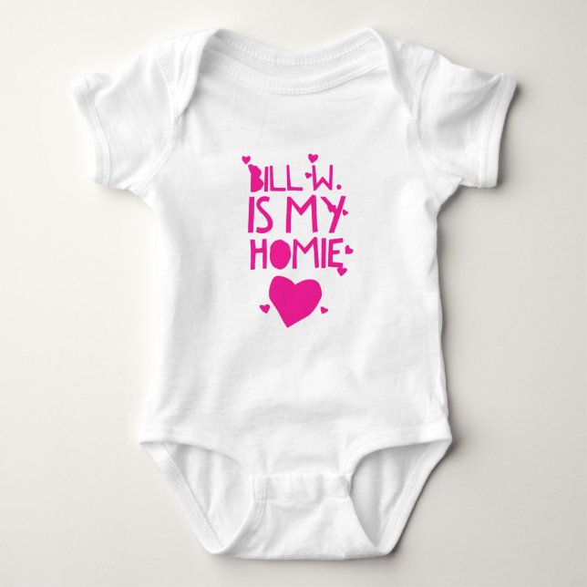Bill W Homeboy Fellowship AA Meetings Baby Bodysuit (Front)