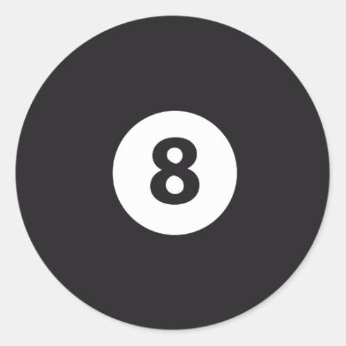 Billard 8 classic round sticker