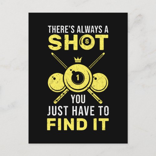 Billard King Funny 8 Ball Quote Postcard