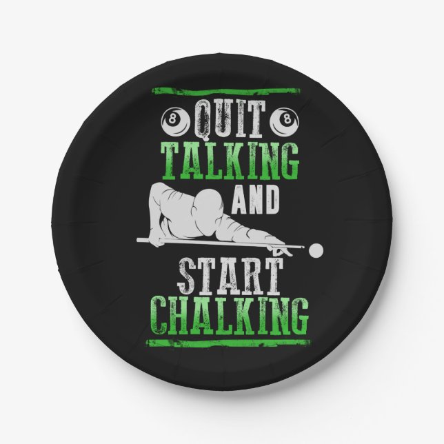 Billard Style Paper Plates (Front)