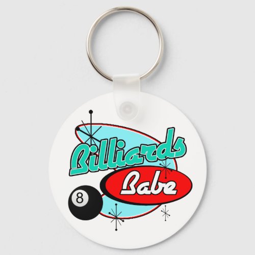 Billards Babe Keychain