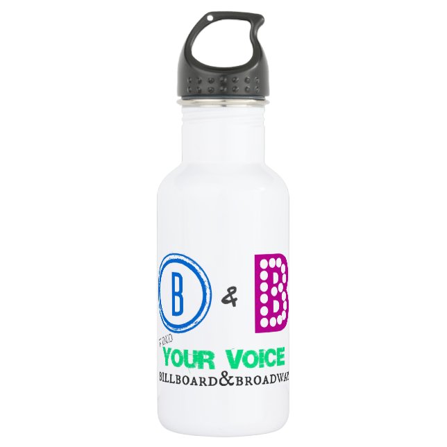 Billboard & Broadway Line Water Bottle (Front)