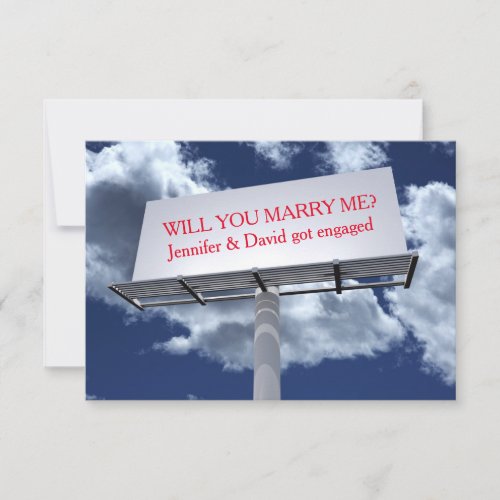 Billboard Sign _ 3x5 Engagment Party Invitation