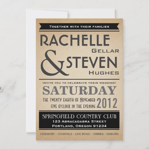 Billboard Wedding Collection Personalized Announcements