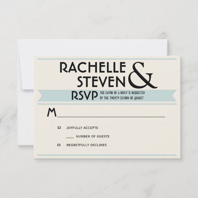 Billboard Wedding RSVP Card (Front)