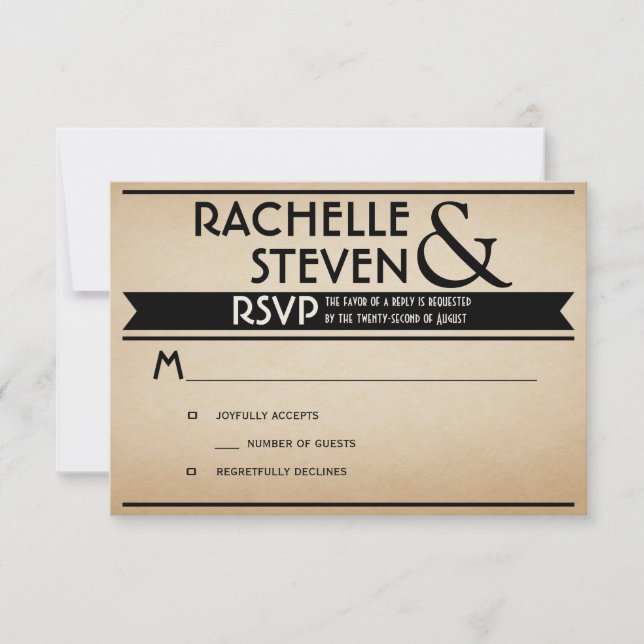 Billboard Wedding RSVP Card
