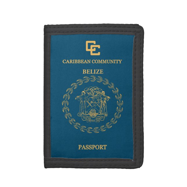 Billetera pasaporte Belice Trifold Wallet (Front Vertical)