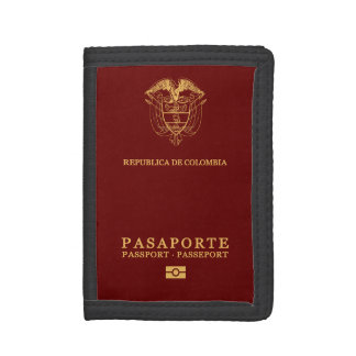 Billetera pasaporte Colombia Trifold Wallet