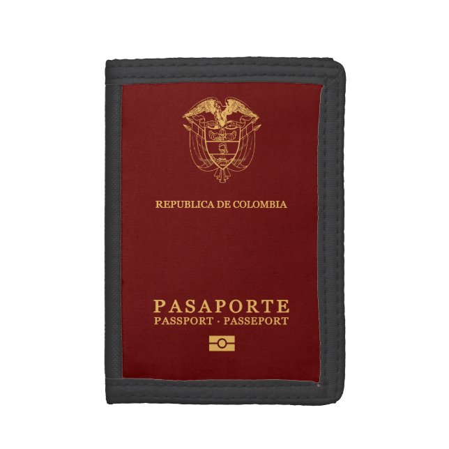 Billetera pasaporte Colombia Trifold Wallet (Front Vertical)
