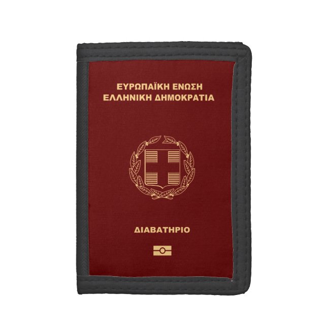 Billetera Passport Greece Trifold Wallet (Front Vertical)