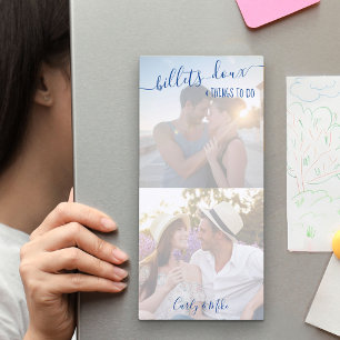 Billets-doux & Things to Do Custom Romantic Photo Magnetic Notepad